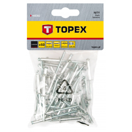 Topex 43E302 Заклепки алюмiнiєвi 3.2 мм x 10 мм, 50 шт.*1 уп. в Києві, Україні