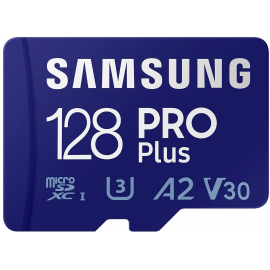 Samsung Карта пам'яті 128GB microSDXC C10 UHS-I U3 R100/W60MB/s PRO Plus V30 + SD адаптер в Києві, Україні