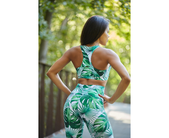 Жіночий топ для фітнесу Asalart Tropical Leaves Print M, Размер одежды: M, Колір: Tropical Leaves, зображення 7 в Києві, Україні
