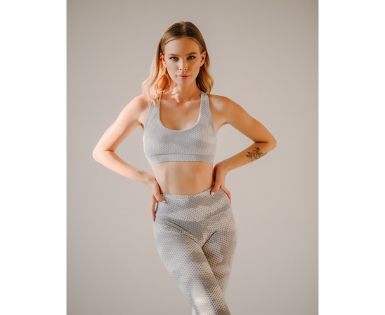 Спортивный женский топ Asalart Cosmopolitan push-up Iguana White Print M, Размер одежды: M, Цвет: Белый в Киеве, Украине