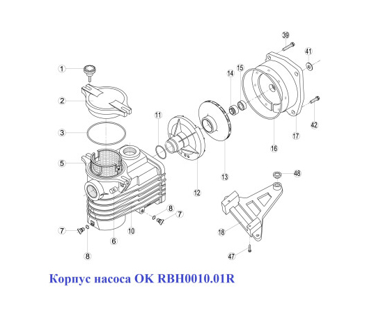 Корпус насоса OK RBH0010.01R, зображення 2 в Києві, Україні
