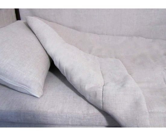 Захисний лляної бортик в ліжечко (тканина льон), сірий, зображення 3 в Києві, Україні