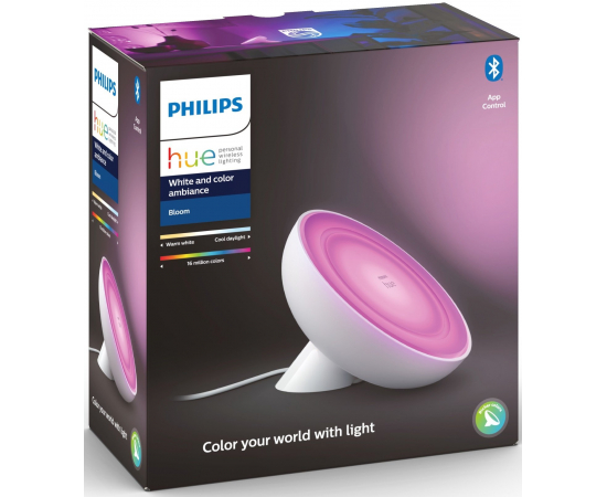 Philips Hue Настольная лампа Bloom, 2000K-6500K, Color, Bluetooth, диммируемая, белая, изображение 9 в Киеве, Украине