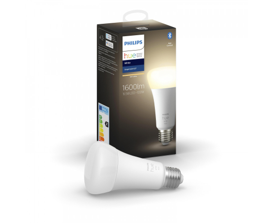 Philips Hue Розумна лампа E27, 15.5W(100Вт), 2700K, White, Bluetooth, dim в Києві, Україні
