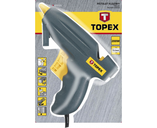 Topex 42E521 клейовий, 11 мм, 200Вт, зображення 2 в Києві, Україні