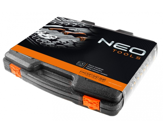 Neo Tools 08-668 Набiр торцевих головок, 150 шт., 1, 4, 3, 1/2" CrV, зображення 4 в Києві, Україні