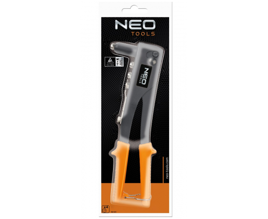 Neo Tools 18-101 Заклепочник для металлических и алюминиевых заклепок 2.4, 3.2, 4.0, 4.8 мм, изображение 2 в Киеве, Украине