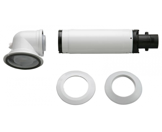 Bosch Коаксиальный гориз. комплект AZB 916: отвод 90° + удлинитель 990 - 1200 мм, диаметр 60/100 мм в Киеве, Украине