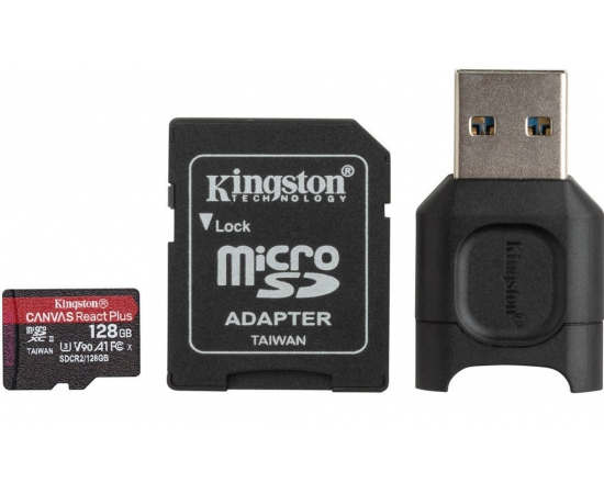 Kingston microSDXC C10 UHS-II U3[MLPMR2/128GB] в Києві, Україні