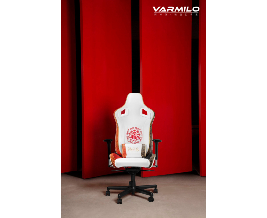 Varmilo Игровое кресло Oriental Charm Racing Black/White, изображение 3 в Киеве, Украине
