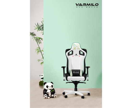 Varmilo Игровое кресло Panda Racing Black/White, изображение 2 в Киеве, Украине
