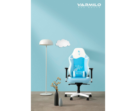 Varmilo Ігрове крісло Sea Melody Racing Blue/White, зображення 3 в Києві, Україні