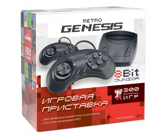 Retro Genesis 8 Bit Junior (300 ігор, 2 дротових джойстика, AV кабель), зображення 2 в Києві, Україні