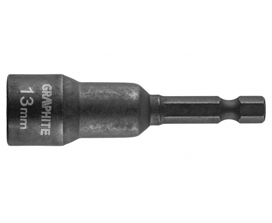 Graphite 56H553 Головка торцевая ударная с магнитом, 13 мм, сталь S2 в Киеве, Украине