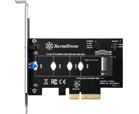 SilverStone Плата-адаптер M.2 PCIe/NVMe SSD на PCIe x4 в Києві, Україні