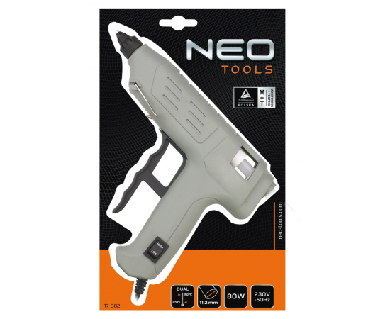 Neo Tools 17-082 Пiстолет клейовий, 11 мм, 80 Вт,  регулювання температури, зображення 2 в Києві, Україні