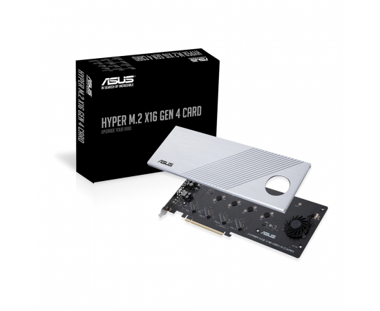 ASUS Плата-адаптер PCIe Hyper M.2 X16 PCIe 4.0 X4 Expansion Card GEN 4, зображення 2 в Києві, Україні