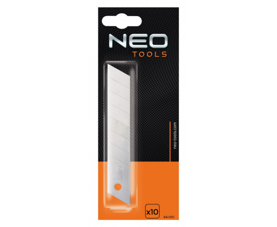 Neo Tools 64-010 Лезвия, 64 HRC , отламывающиеся, 18 мм, набор 10 шт., изображение 2 в Киеве, Украине