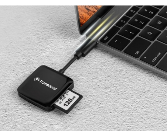 Transcend USB 3.2 Gen 1 Type-C SD/microSD Black, изображение 5 в Киеве, Украине