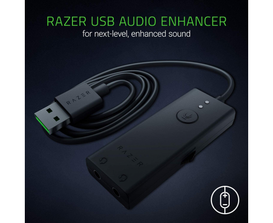 Razer Аналого-звуковой преобразователь USB Audio Enhancer, black, изображение 5 в Киеве, Украине