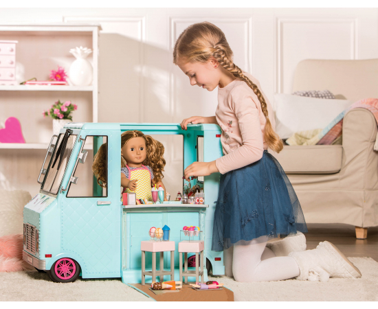 Our Generation Транспорт для ляльок - Фургон із морозивом і аксесуарами, зображення 10 в Києві, Україні
