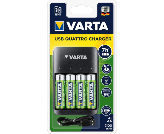 VARTA Зарядний пристрій Value USB Quattro Charger + 4 AA 2100 mAh в Києві, Україні