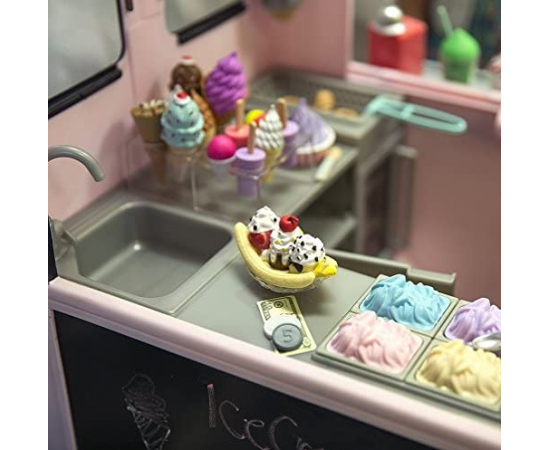 Our Generation Транспорт для ляльок - Фургон із морозивом і аксесуарами (рожевий), зображення 5 в Києві, Україні