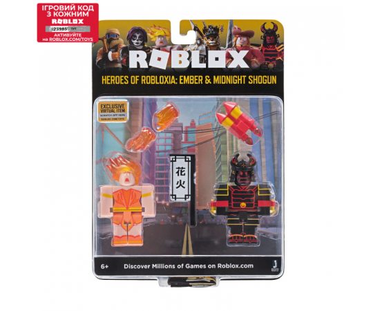 Roblox Ігрова колекційна фігурка Game Packs Heroes of Robloxia: Ember & Midnight Shogun W4, зображення 2 в Києві, Україні