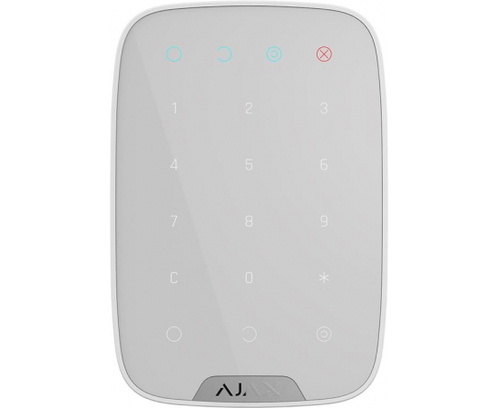 Ajax Беспроводная сенсорная клавиатура KeyPad, Jeweller, 3V*4ААА, белая в Киеве, Украине