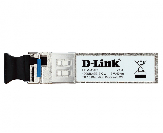D-Link SFP-Трансівер 331R/40KM 1x1000Base-BX-U, WDM, SM, 40км, LC в Києві, Україні