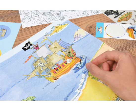 Scribble Down Набір перевідних наклейок з онлайн додатком - Острів піратських скарбів, зображення 5 в Києві, Україні