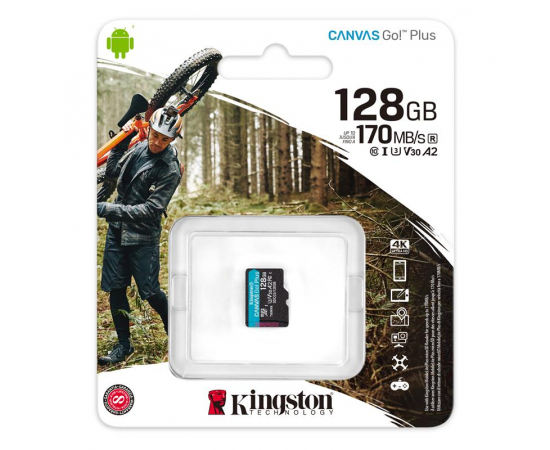 Kingston Canvas Go! Plus microSD[SDCG3/128GBSP], изображение 3 в Киеве, Украине