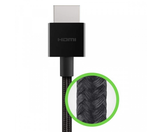 Belkin HDMI 2.1 (AM/AM) 4K/120Hz or 8K/60Hz, 48Gbps Ultra High Speed, 1m, black, зображення 2 в Києві, Україні