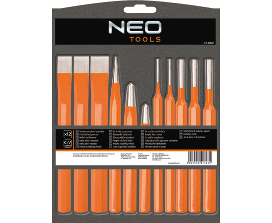 Neo Tools 33-062 Набор инструментов (зубил и долот) 12шт.*1 уп., изображение 2 в Киеве, Украине