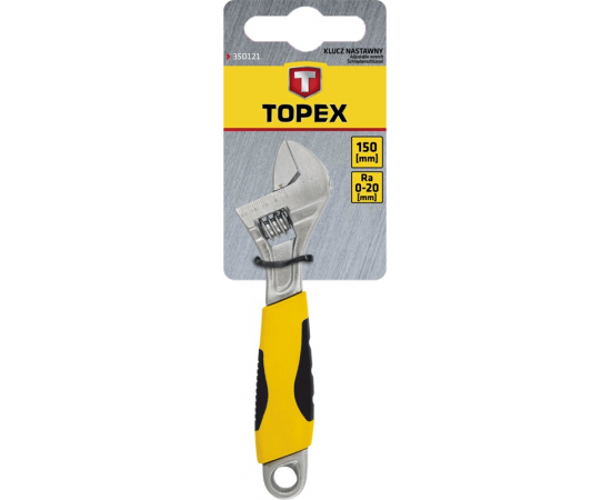 Topex 35D121 Ключ розвiдний 150 мм дiапазон 0-20 мм, зображення 2 в Києві, Україні