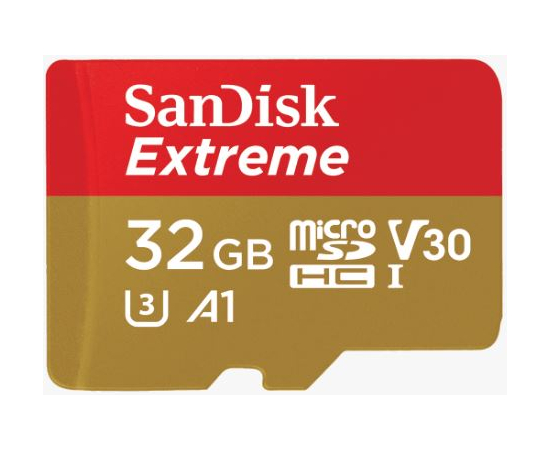 SanDisk Extreme microSD V30 A1 UHS-I U3[SDSQXAF-032G-GN6AA] в Києві, Україні
