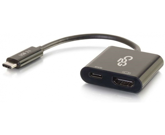C2G Адаптер USB-C на HDMI USB-C з зарядкою чорний в Києві, Україні
