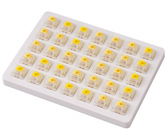 Keychron Набір механічних перемикачів Gateron Cap Switch Set with holder Milk-Yellow 35pcs/set в Києві, Україні