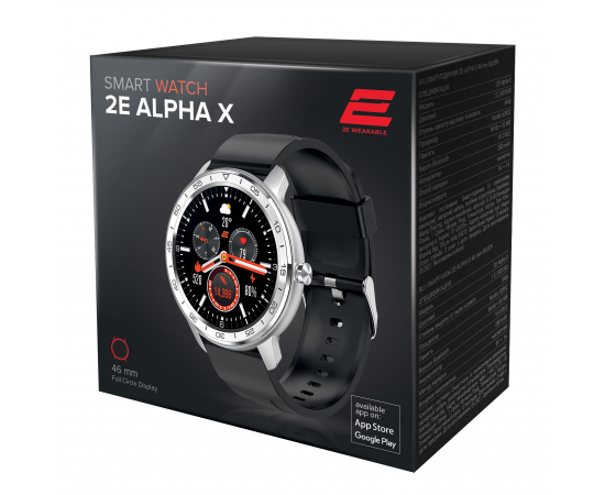 2E Смарт-годинник Alpha X 46 mm Silver, зображення 2 в Києві, Україні