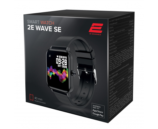 2E Смарт-годинник Wave SE 40 mm Black, зображення 2 в Києві, Україні