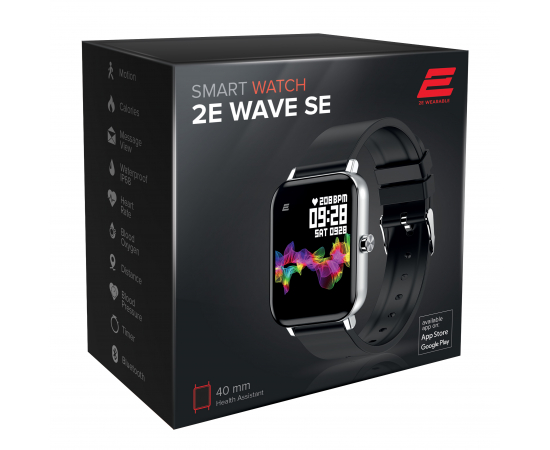 2E Смарт-годинник Wave SE 40 mm Silver, зображення 3 в Києві, Україні
