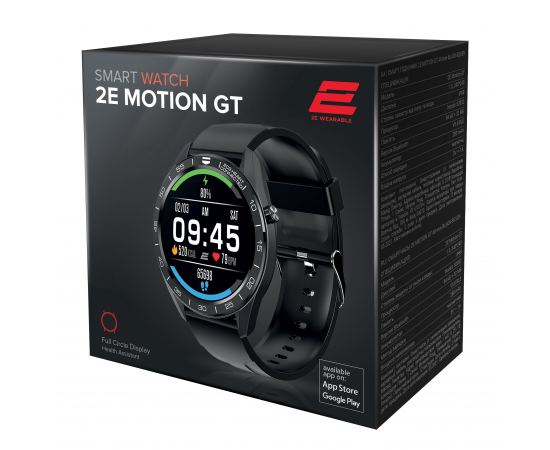2E Смарт-часы Motion GT 46 mm Black-Silver, изображение 3 в Киеве, Украине