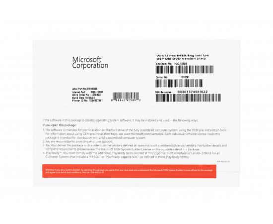 Microsoft ПО Windows 11 Pro 64Bit Eng Intl 1pk DSP OEI DVD, изображение 2 в Киеве, Украине