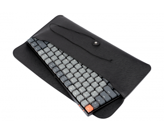 Keychron Чехол для клавиатур K3 Pouch Saffiano Leather Black, изображение 3 в Киеве, Украине