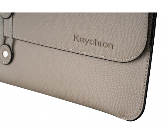 Keychron Чехол для клавиатур K3 Pouch Saffiano Leather Grey, изображение 4 в Киеве, Украине