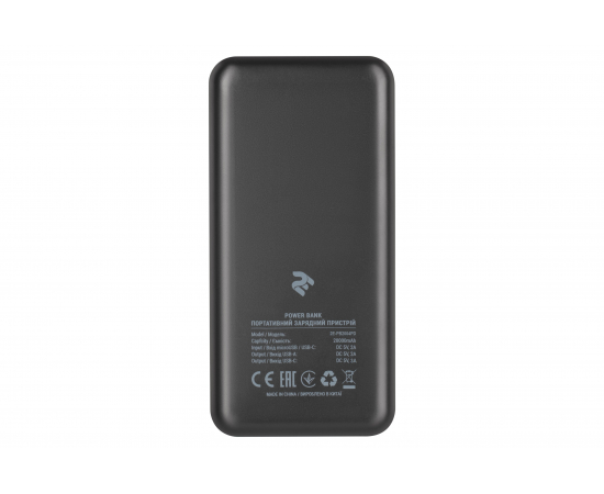 2E Портативное зарядное устройство 20000mAh, PD+QC 3.0 18W, black, изображение 5 в Киеве, Украине
